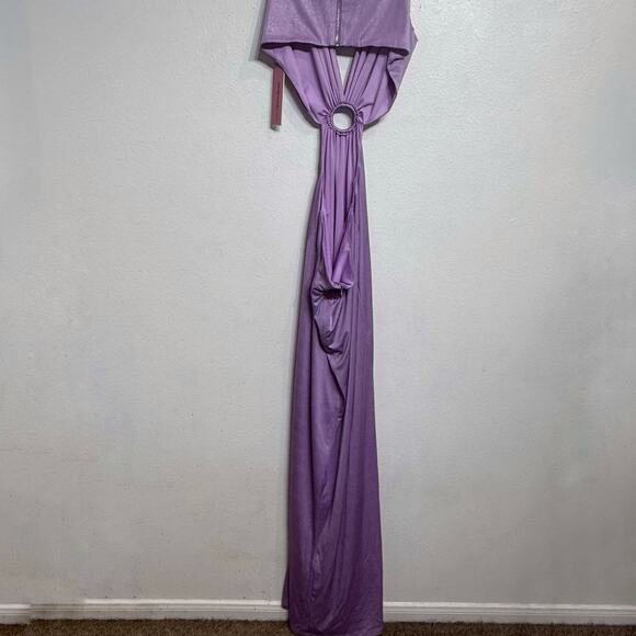 Aqua Violet Ruched Ring Maxi Evening Gown Sz L NWT - Picture 11 of 15